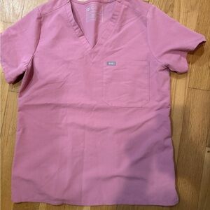 Figs Blush V-Neck Scrub Top